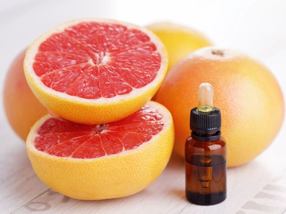 Grapefruit oil to rejuvenate, whiten and disinfect facial skin